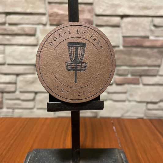 Custom Dark Brown Leatherette Patch